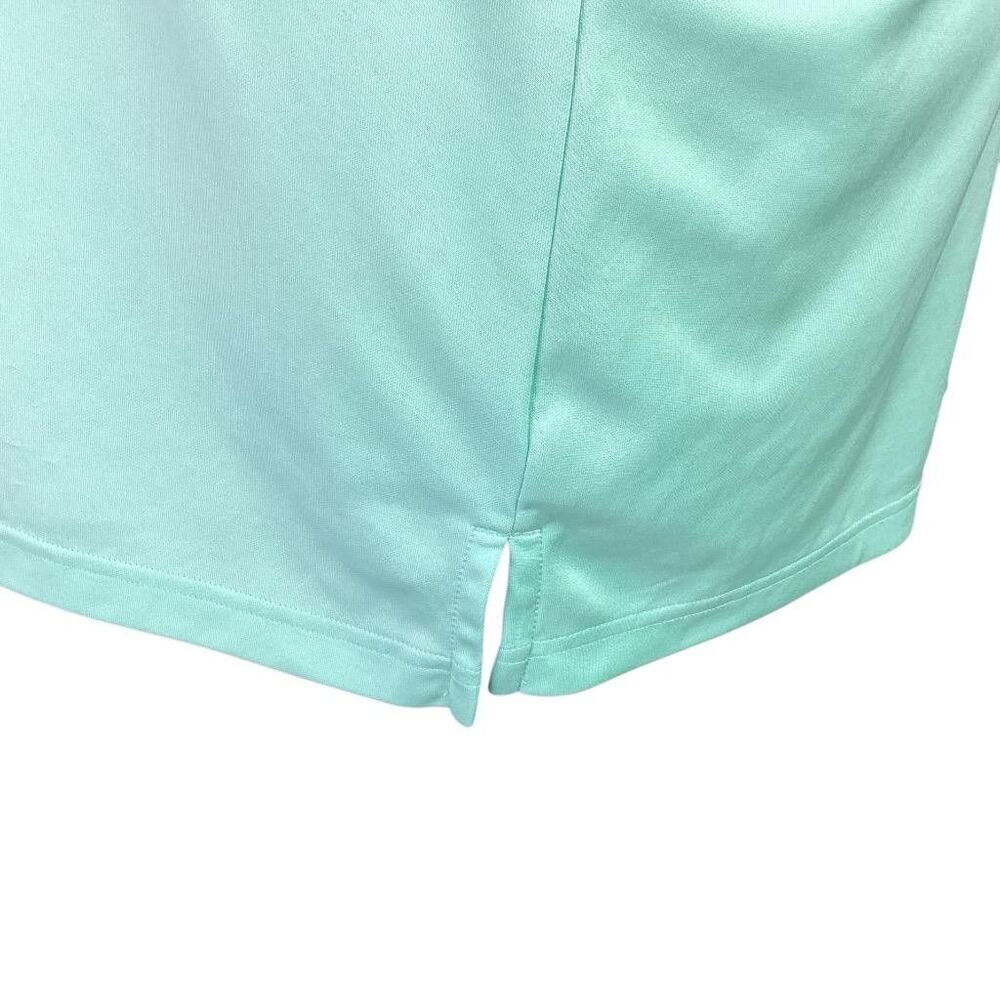 Adidas Golf Polo Shirt Men 2XL Green Blue Sport Striped Short Sleeve UPF 50 - Picture 5 of 7